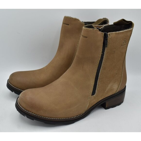 Kamik Womens Size 9 Isabella Lo Fossil Leather Zipped Boots Booties Shoes - Picture 1 of 12